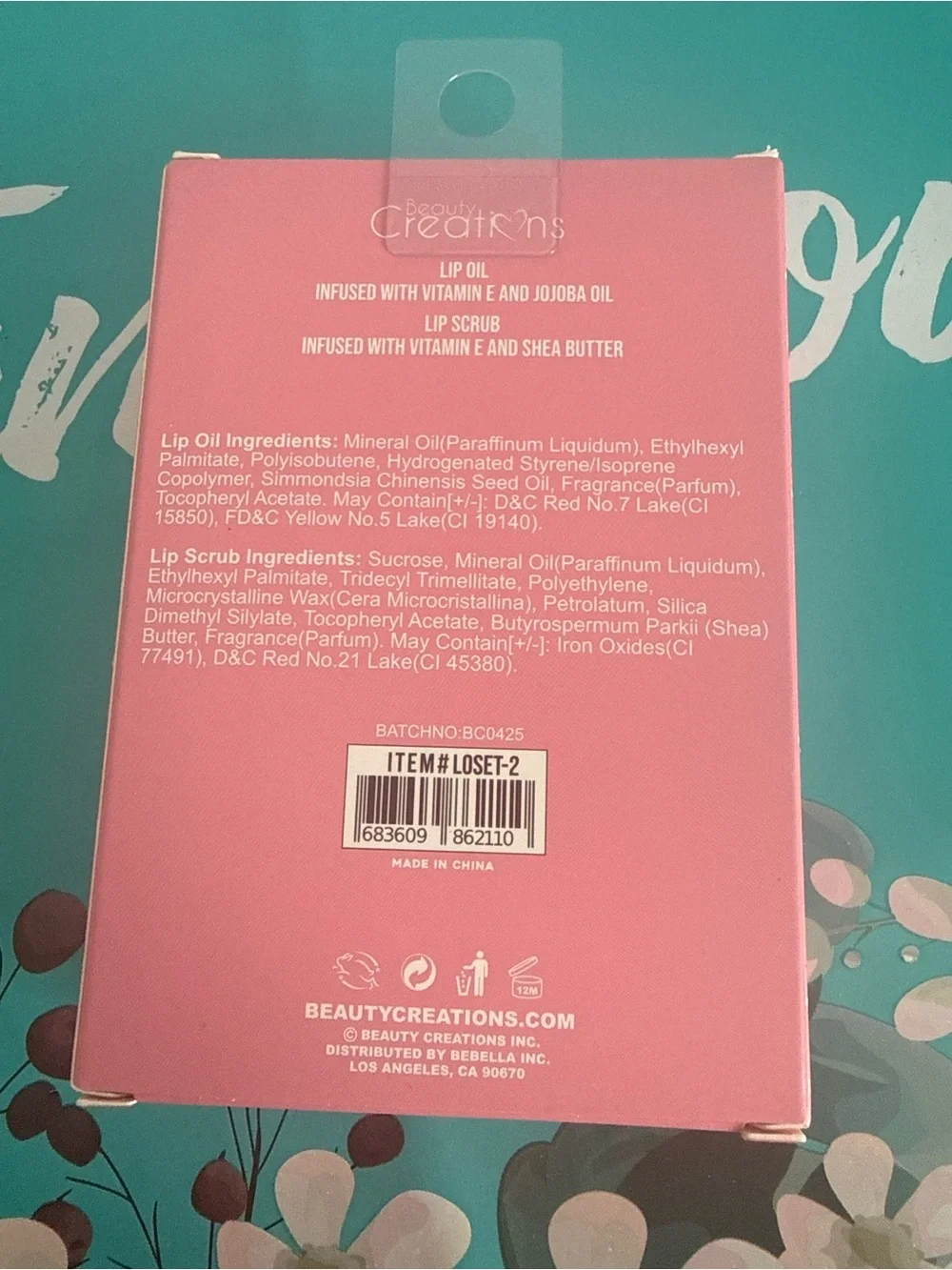 Beauty Creations Sweet Dose Lip Care Duo Watermelon Lip Oil & Scrub NIB